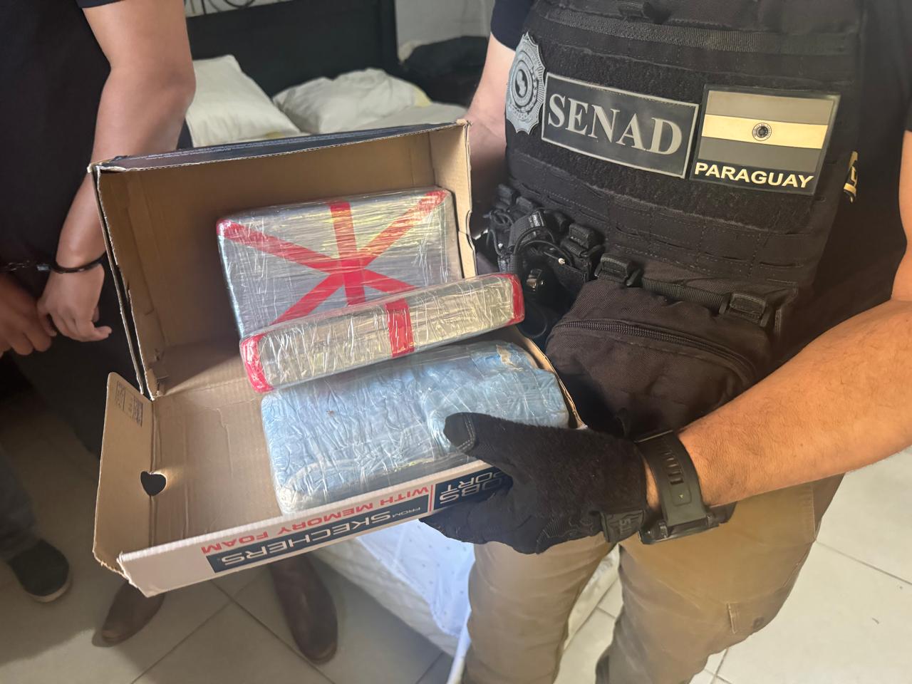 SENAD incautó cargas de cocaína y marihuana durante allanamientos en Horqueta