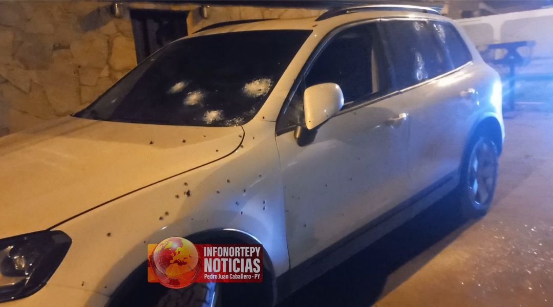 Disparan con más de 100 tiros de fusil y pistola contra la casa y vehículo de un Policía en Pedro Juan