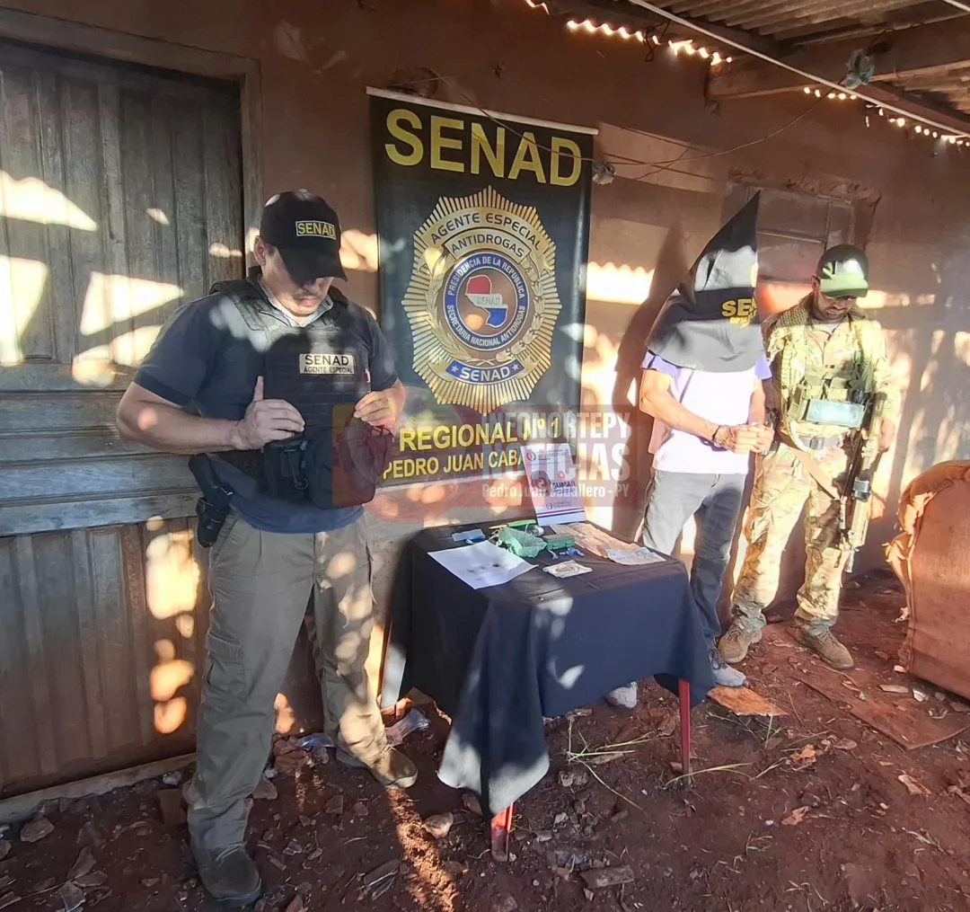 SENAD realizó procedimiento sobre microtráfico en Pedro Juan
