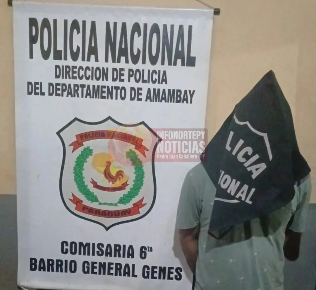 Detenido por agredir a su pareja en el estacionamiento del Hospital de Pedro Juan