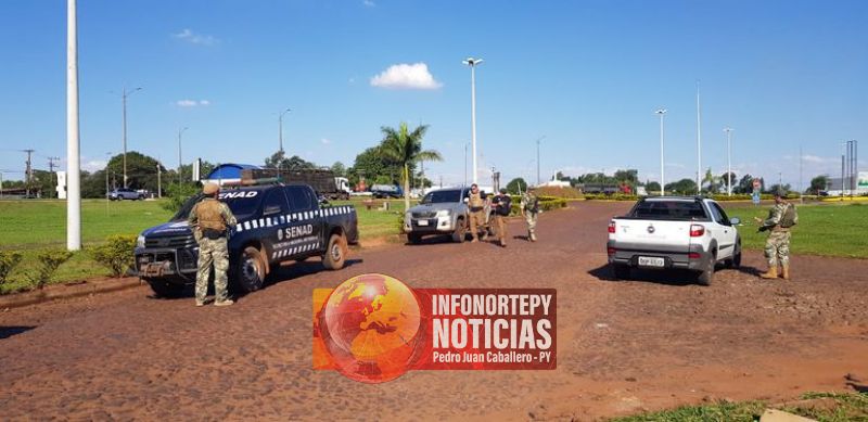 Senad realiza control ante ola de violencia en Pedro Juan