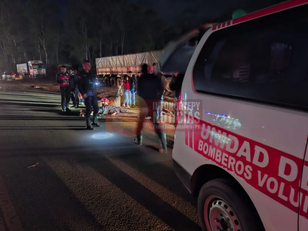 Sextuagenaria fallece tras ser atropellada por un camión en Pedro Juan