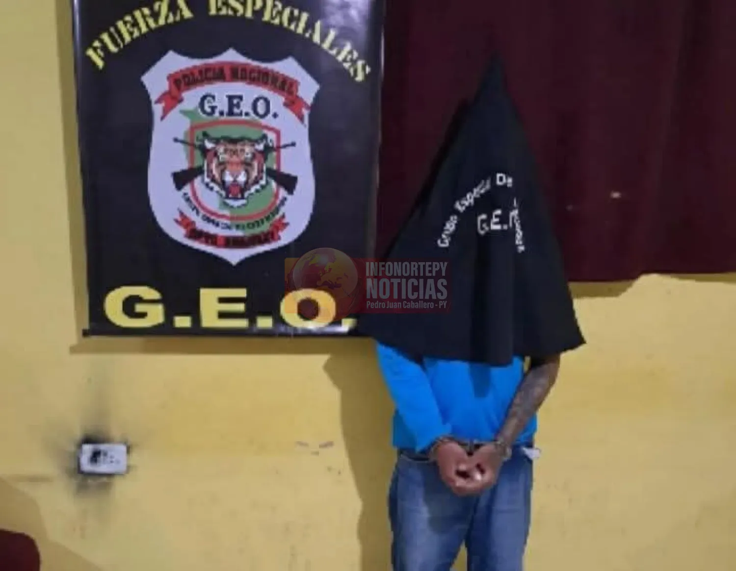 GEO aprehende a joven con cocaína y motocicleta indocumentada en Pedro Juan