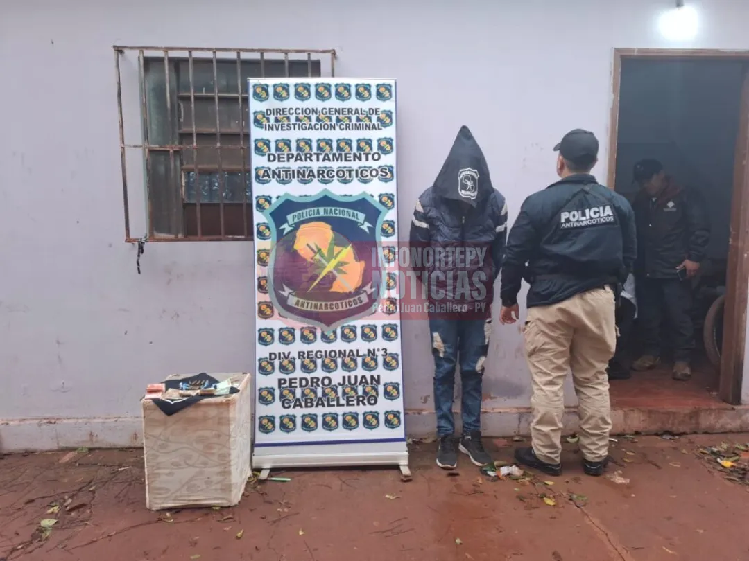 Allanamiento Antidrogas en Pedro Juan: Detienen a hombre e incautan cocaína