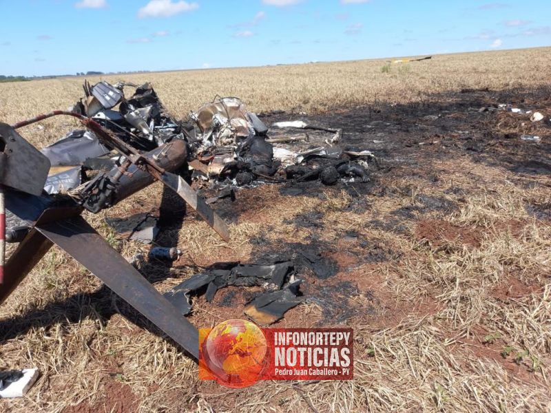 Helicóptero con carga de cocaína cae en la frontera con Paraguay