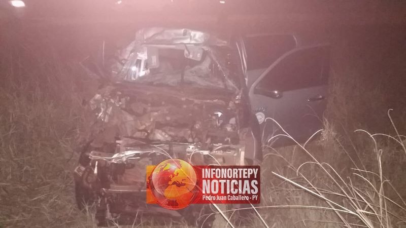 Agente policial involucrado en accidente rutero en zona de Guavira.