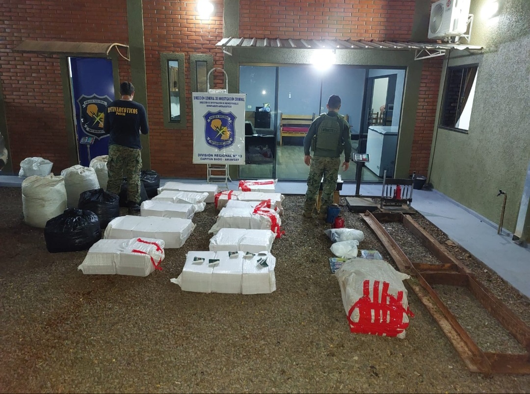 Antinarcóticos incautan más de 500 kilos de marihuana en Capitán Bado