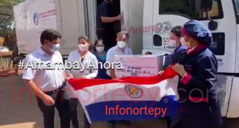 Primeras 70 dosis de vacunas contra el Covid-19 llegaron en Pedro Juan