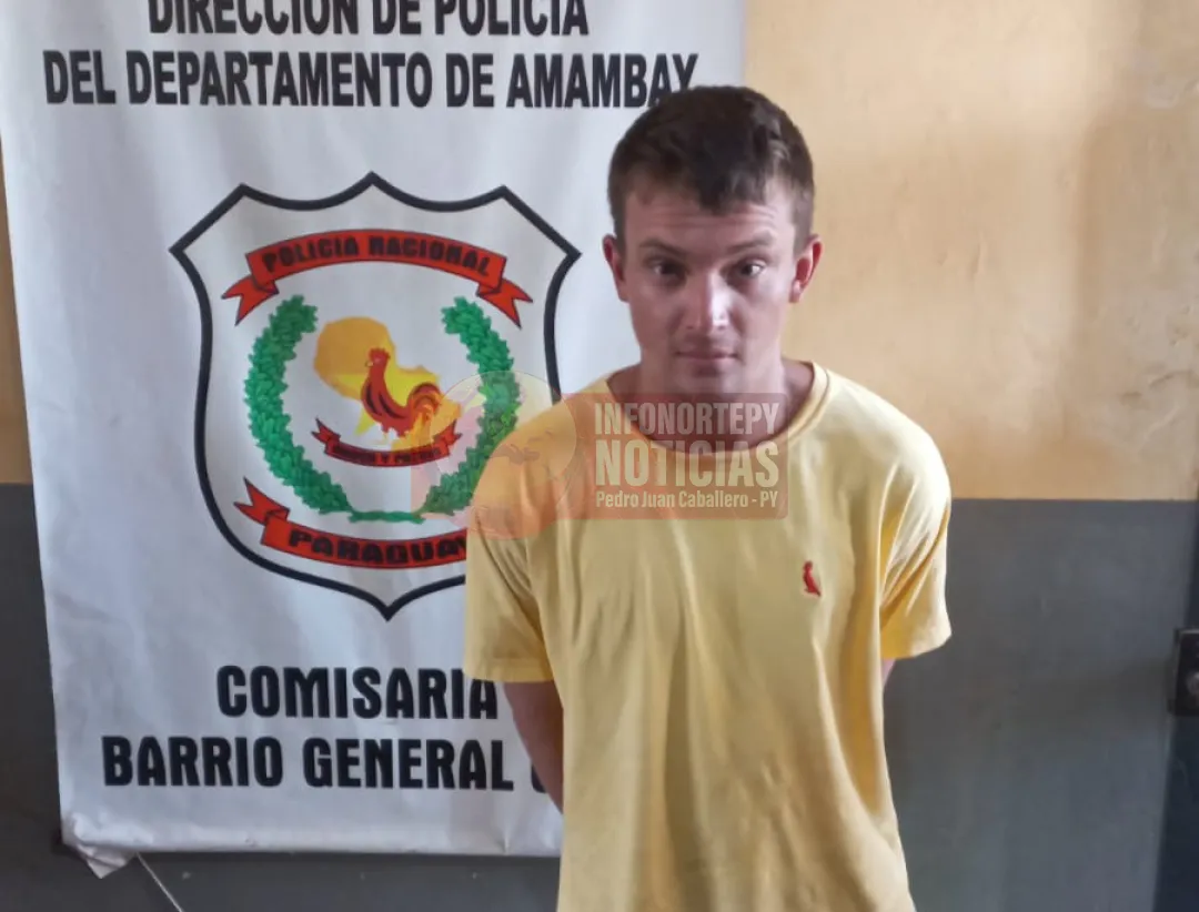Detienen a joven por hurto de motocicleta y violencia familiar en Pedro Juan