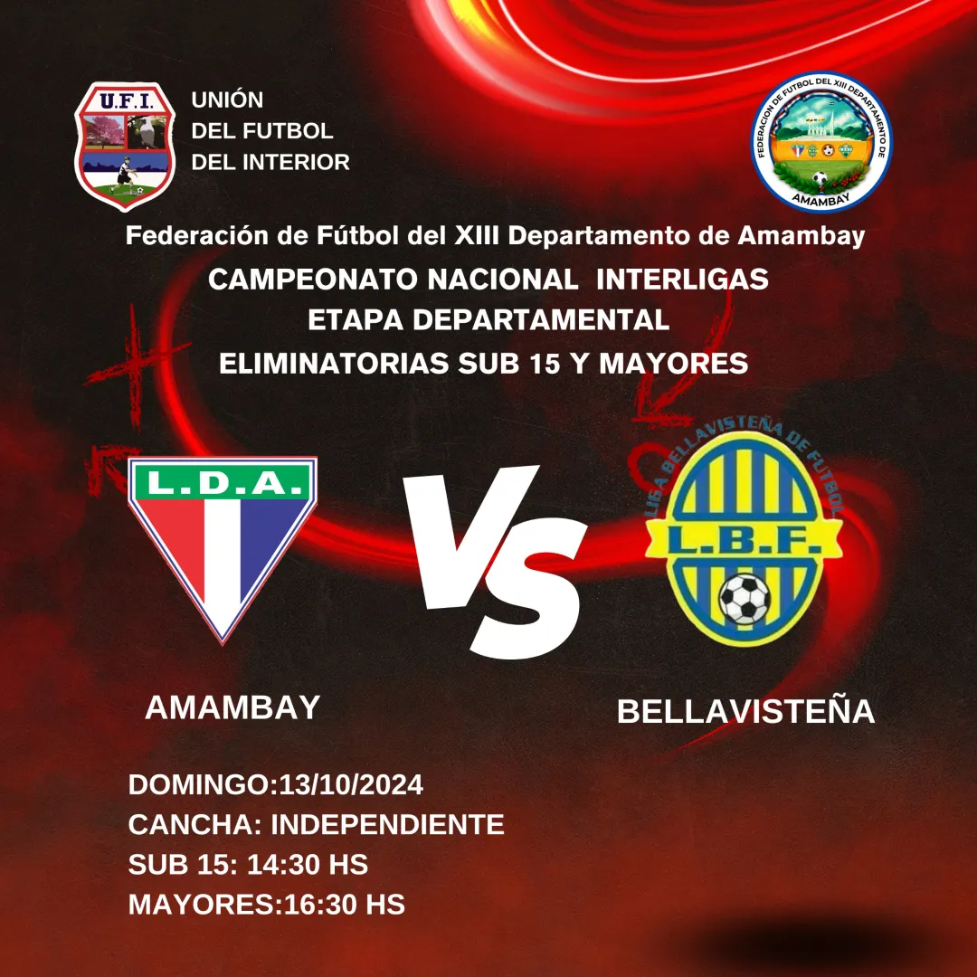 Amambay y Bellavisteña jugarán partido decisivo por el Interligas en la categoría Mayores