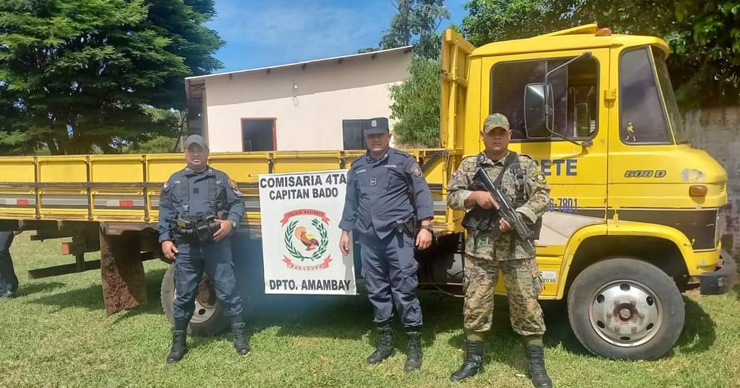 Recuperan en Capitán Bado camión robado en Ponta Porã