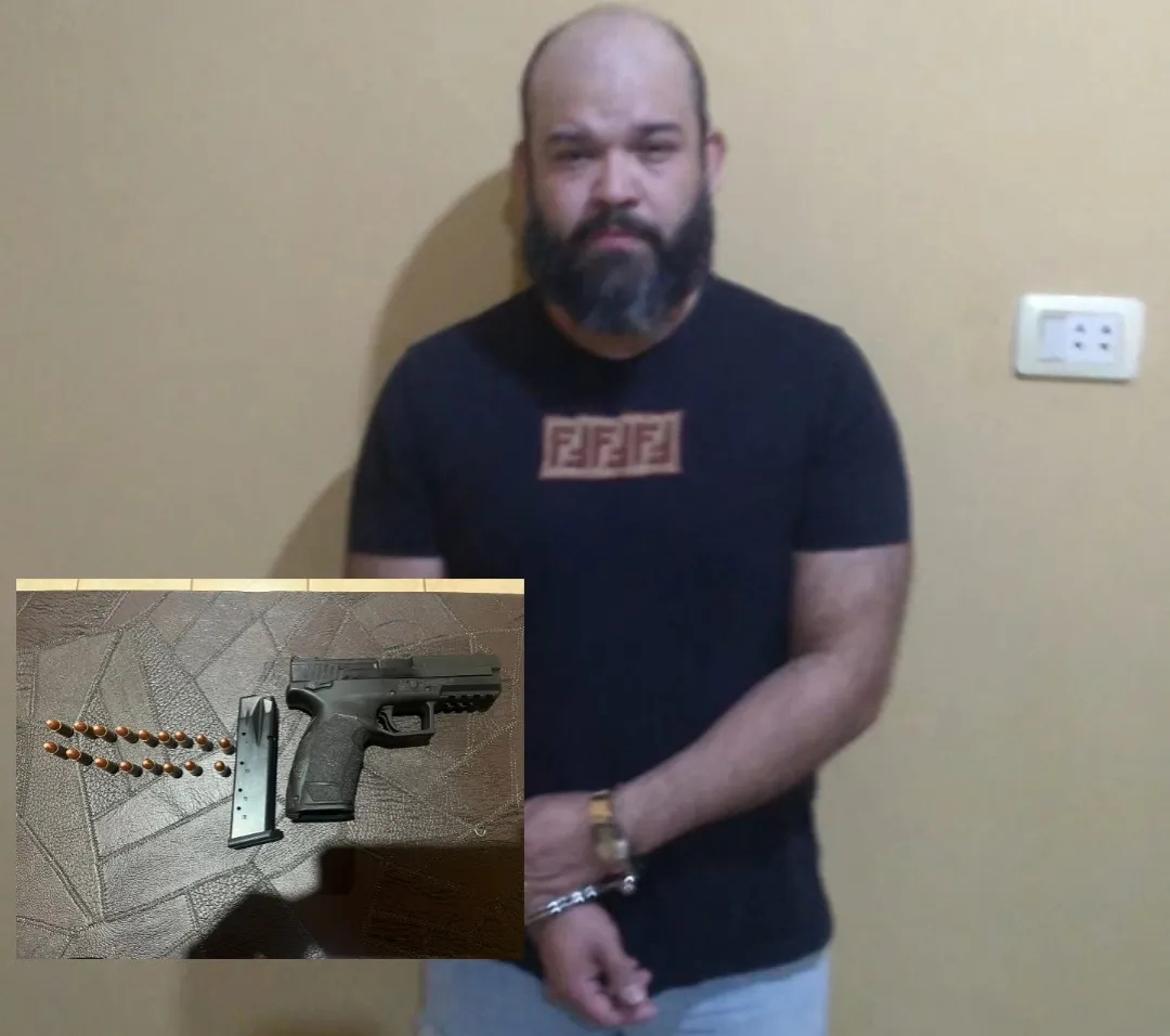 Hombre borracho fue detenido tras apuntar un arma a guardia en Pedro Juan