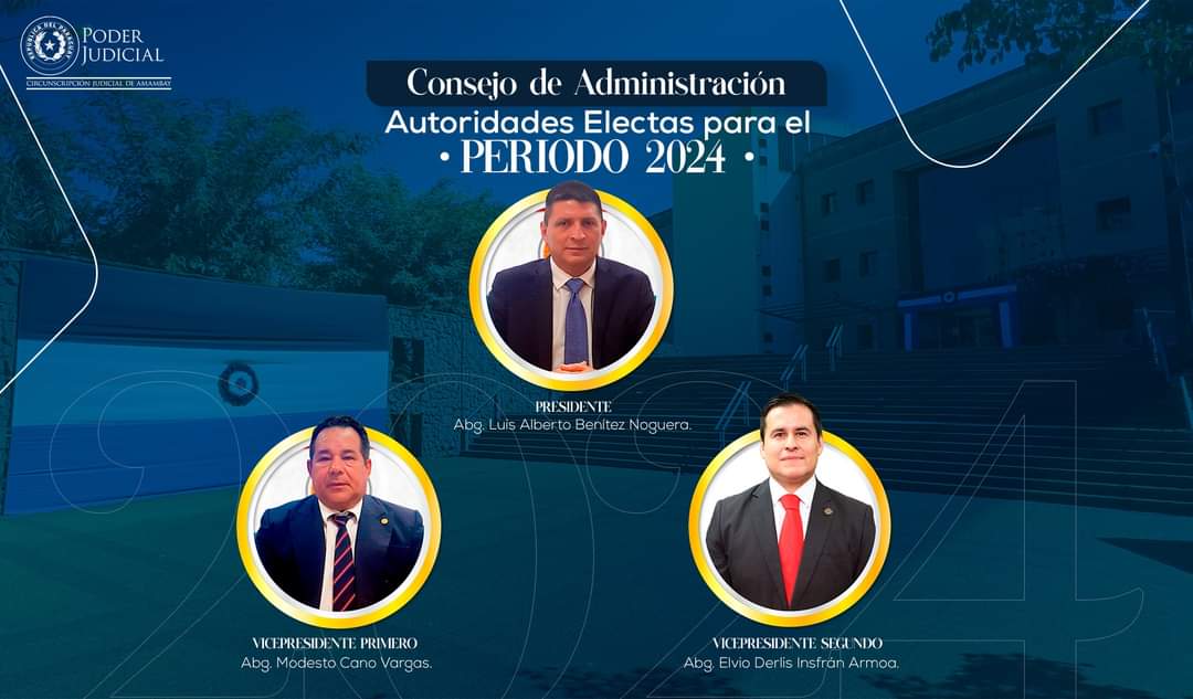 Eligen nuevo Consejo Administrativo del Poder Judicial de Amambay