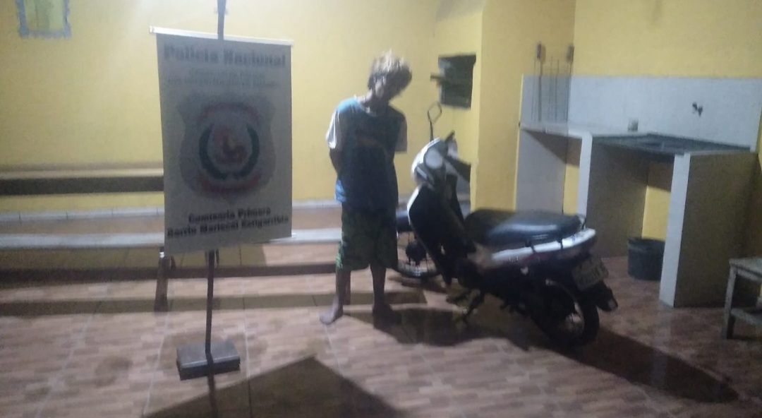 Brasiguayo captura fue detenido con moto hurtada en Pedro Juan.