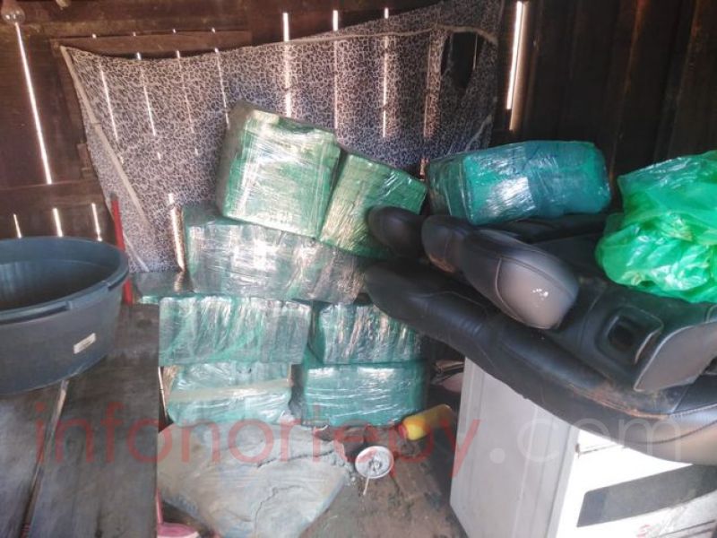 Hallan cerca de 200 kilos de marihuana durante allanamiento en Capitán Bado