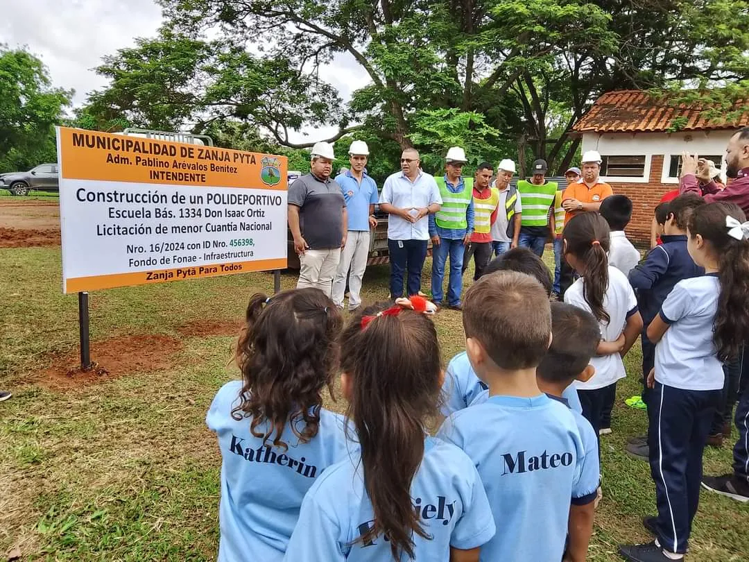 Municipalidad de Zanja Pyt inicia construccin de un moderno polideportivo en Fotuna Guaz