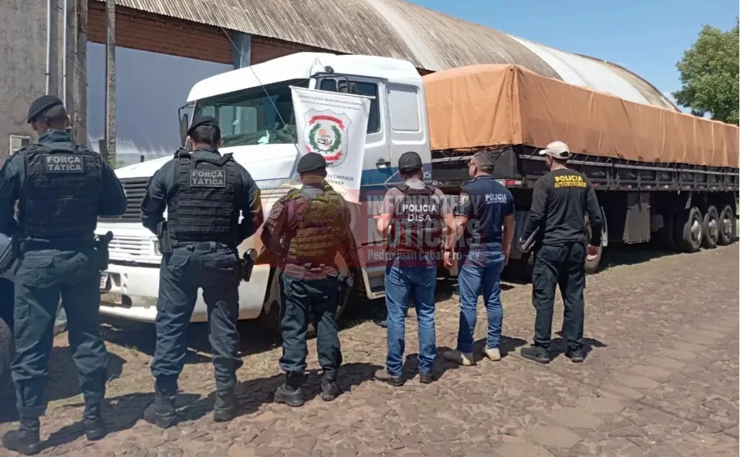 Recuperan camión robado en Brasil en operativo conjunto en Pedro Juan