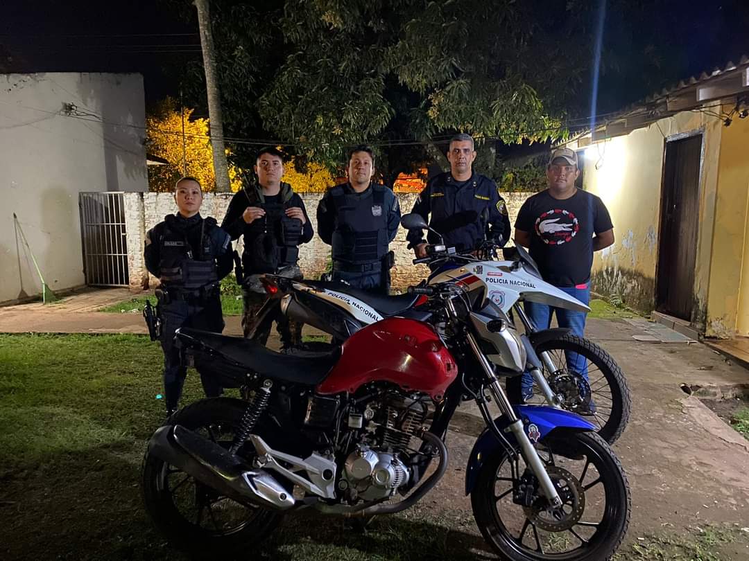 Policia Nacional recuperó motocicleta robada en Ponta Porã.