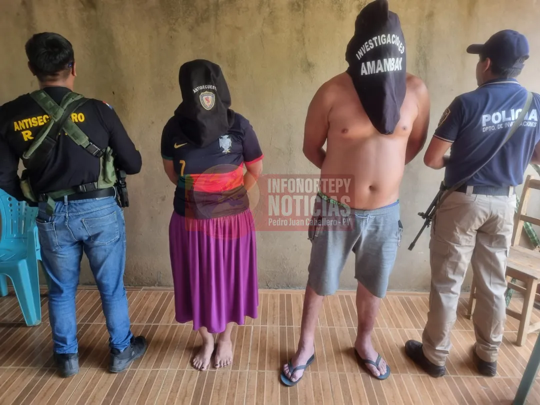 Detienen a pareja por secuestro de brasileño en Capitán Bado