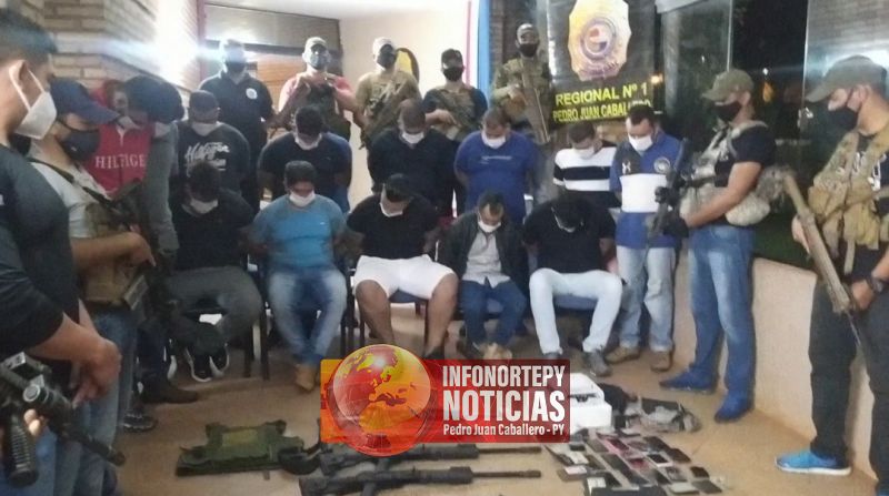 Senad detiene a líder del PCC y a otros 13 miembros en Pedro Juan