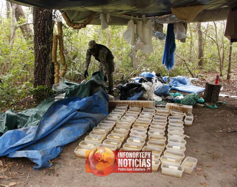 Detectan laboratorio de procesamiento de drogas en el Parque Nacional Paso Bravo
