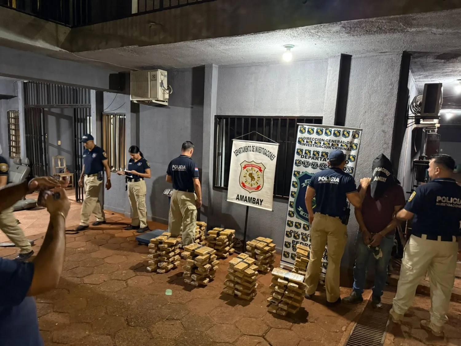 Aprehenden a un hombre con 153 kilos de marihuana en Pedro Juan