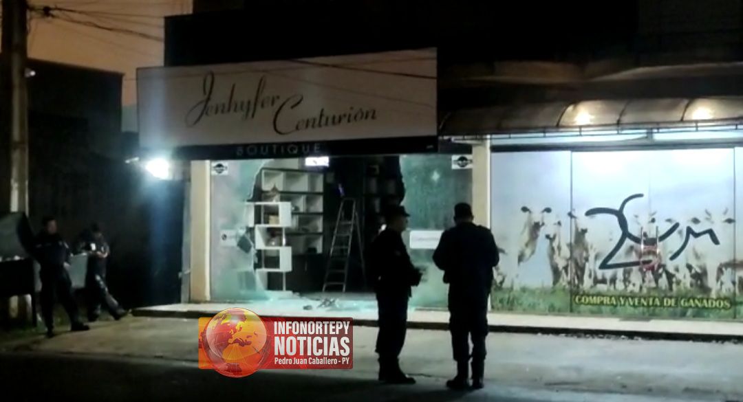 Disparan contra una Boutique en Pedro Juan