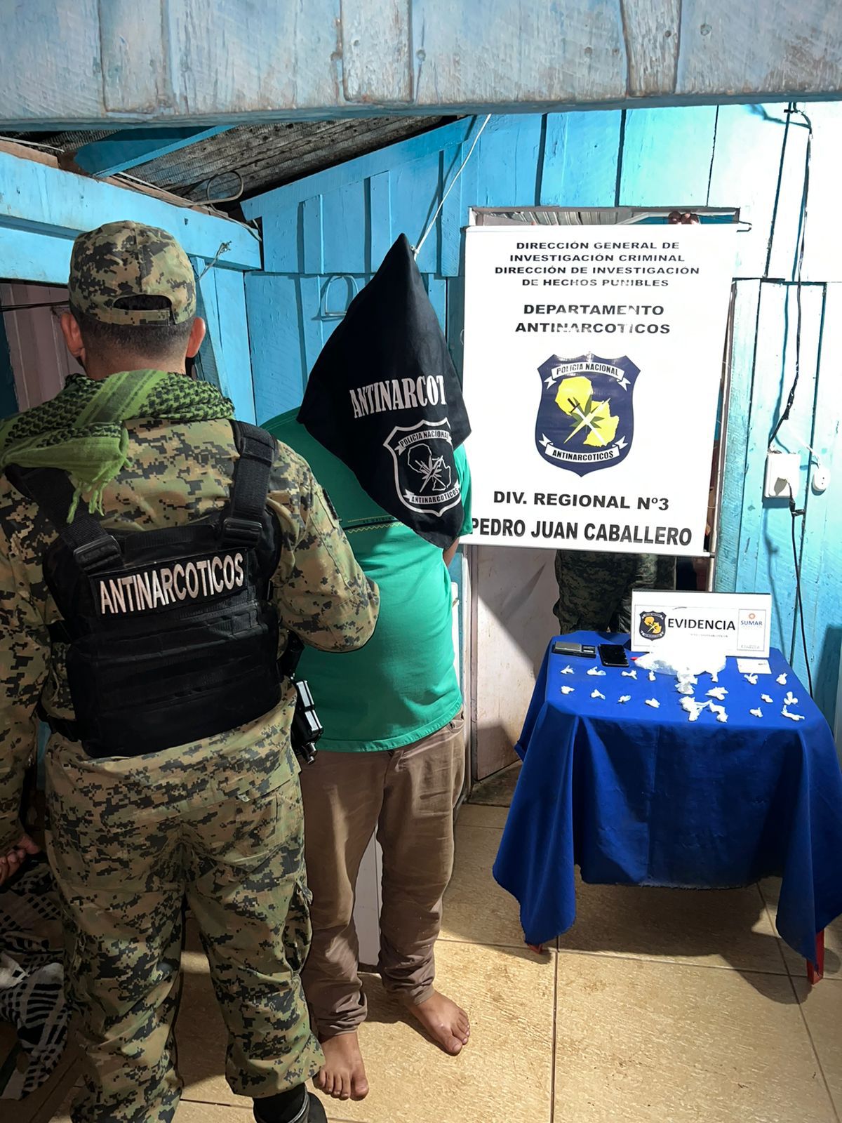 Joven con antecedentes es detenido por microtráfico en Pedro Juan