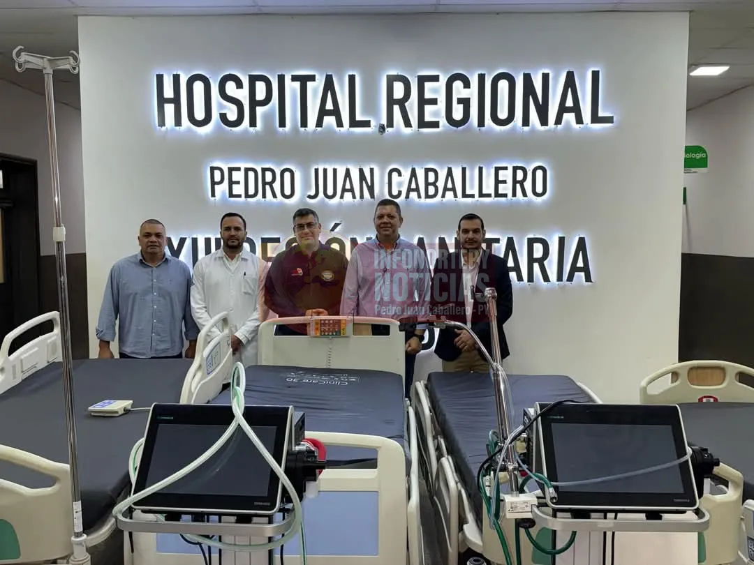 Hospital Regional de Pedro Juan recibe primer lote de camas articuladas y ventiladores para UTI