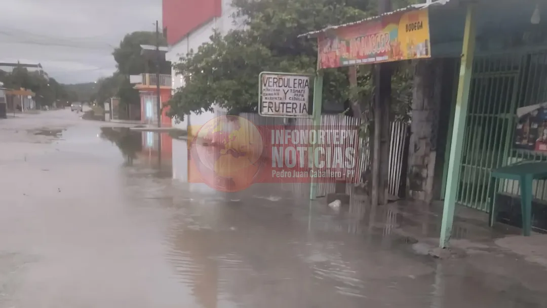 Torrencial lluvia causa inundaciones en Vallemí y estragos en Puerto Casado