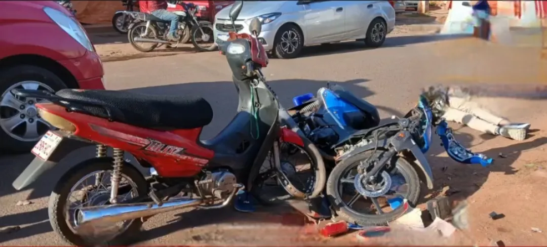 Choque frontal de motocicletas en Pedro Juan deja dos heridos