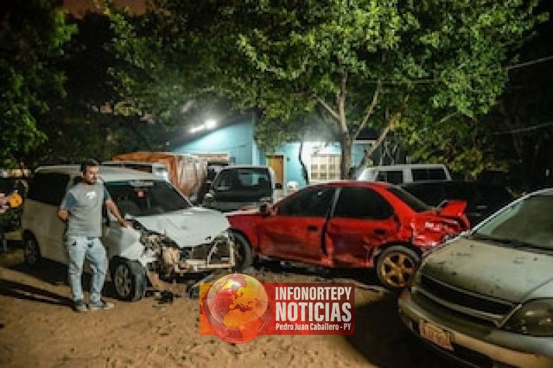 Chocó contra 7 vehículos en una playa de autos y se negó al alcotest