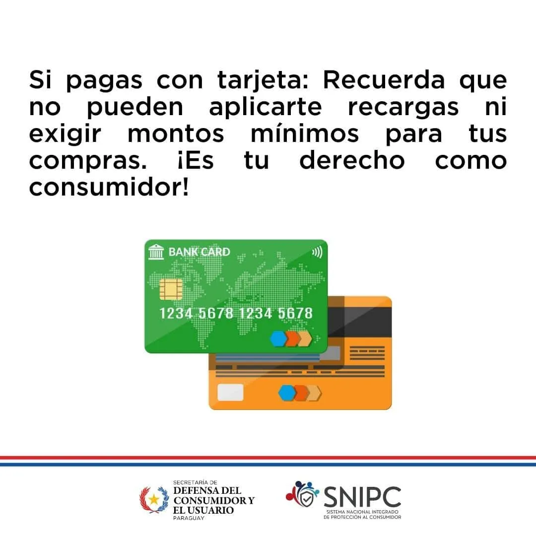 Comercios en Pedro Juan no pueden cobrar recargos en pagos al contado con tarjetas