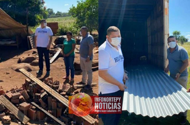 Asisten a familias damnificadas en Fortuna Guazú