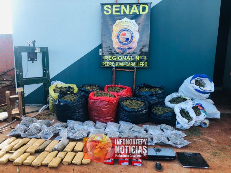 Intensos operativos de la Senad en Pedro Juan