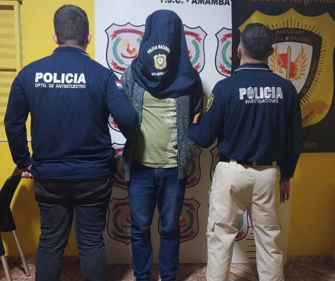 Detienen a un hombre vinculado a secuestro en Pedro Juan.