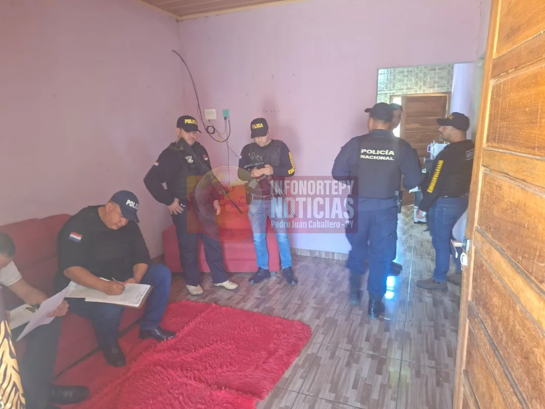 Allanamiento en Capitán Bado por intento de homicidio: Incautan cámaras de seguridad