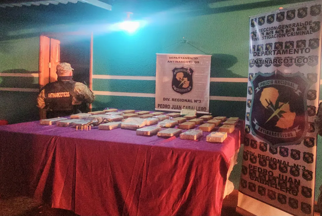 Allanamiento en Pedro Juan Caballero: Incautan 37 panes de cocaína
