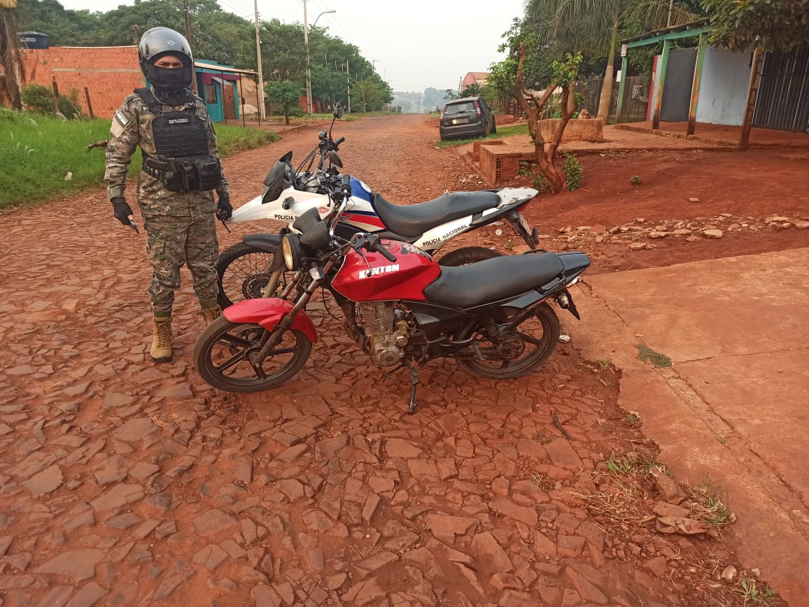 Grupo Puma recuperó motocicleta hurtada en Pedro Juan.