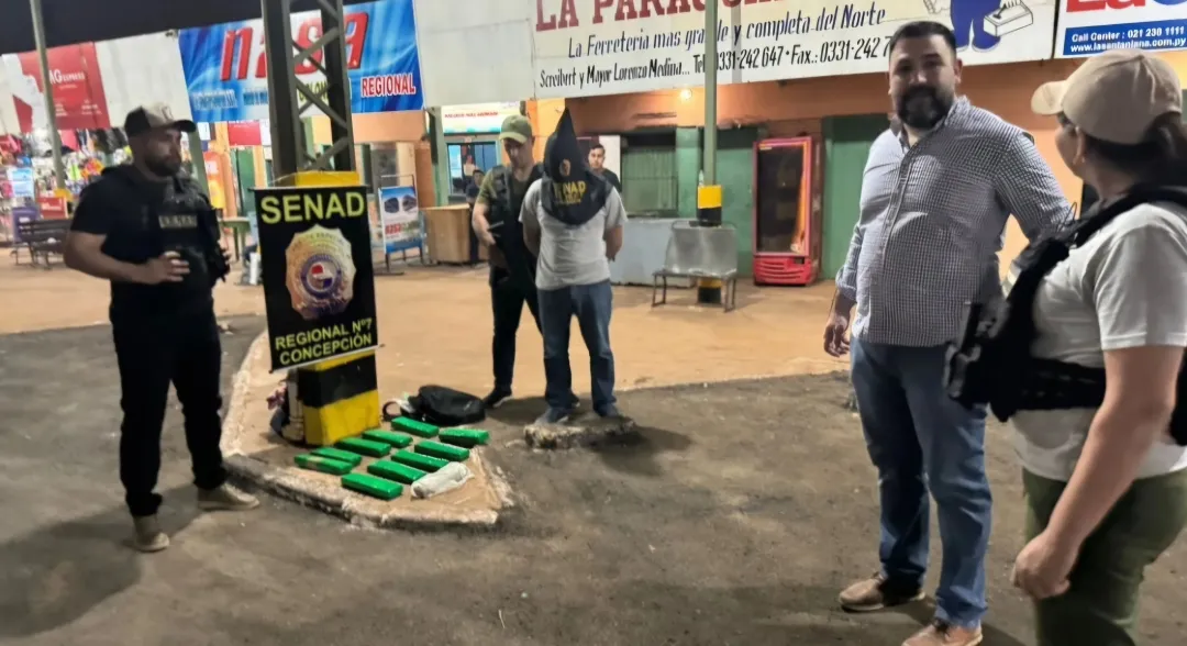 Incautan casi 10 kilogramos de marihuana en la terminal de Concepción