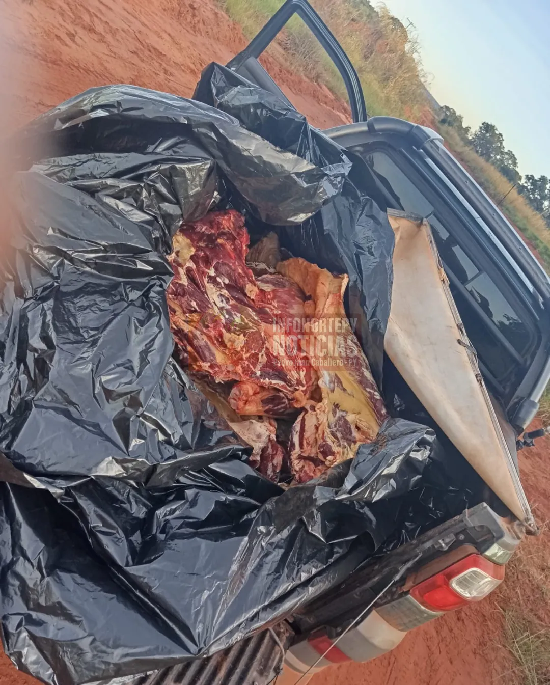 Detenidos dos abigeos con carne faenada y vehículo en Capitán Bado