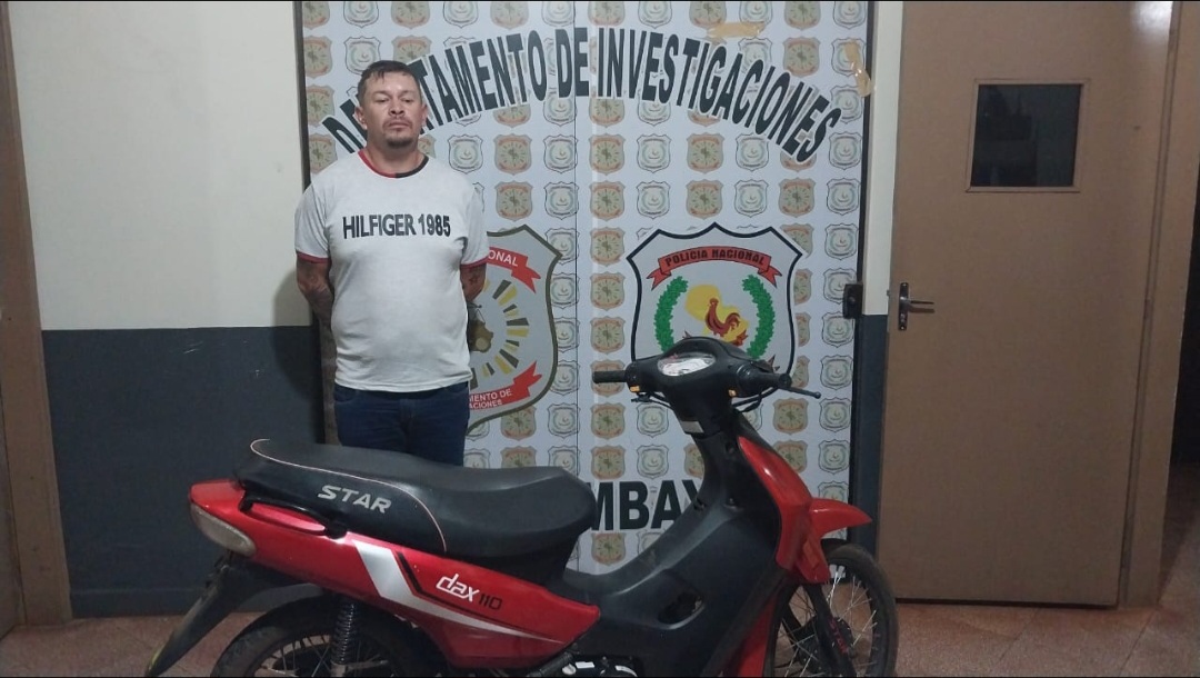 Detienen a un hombre en Pedro Juan y recuperan motocicleta robada