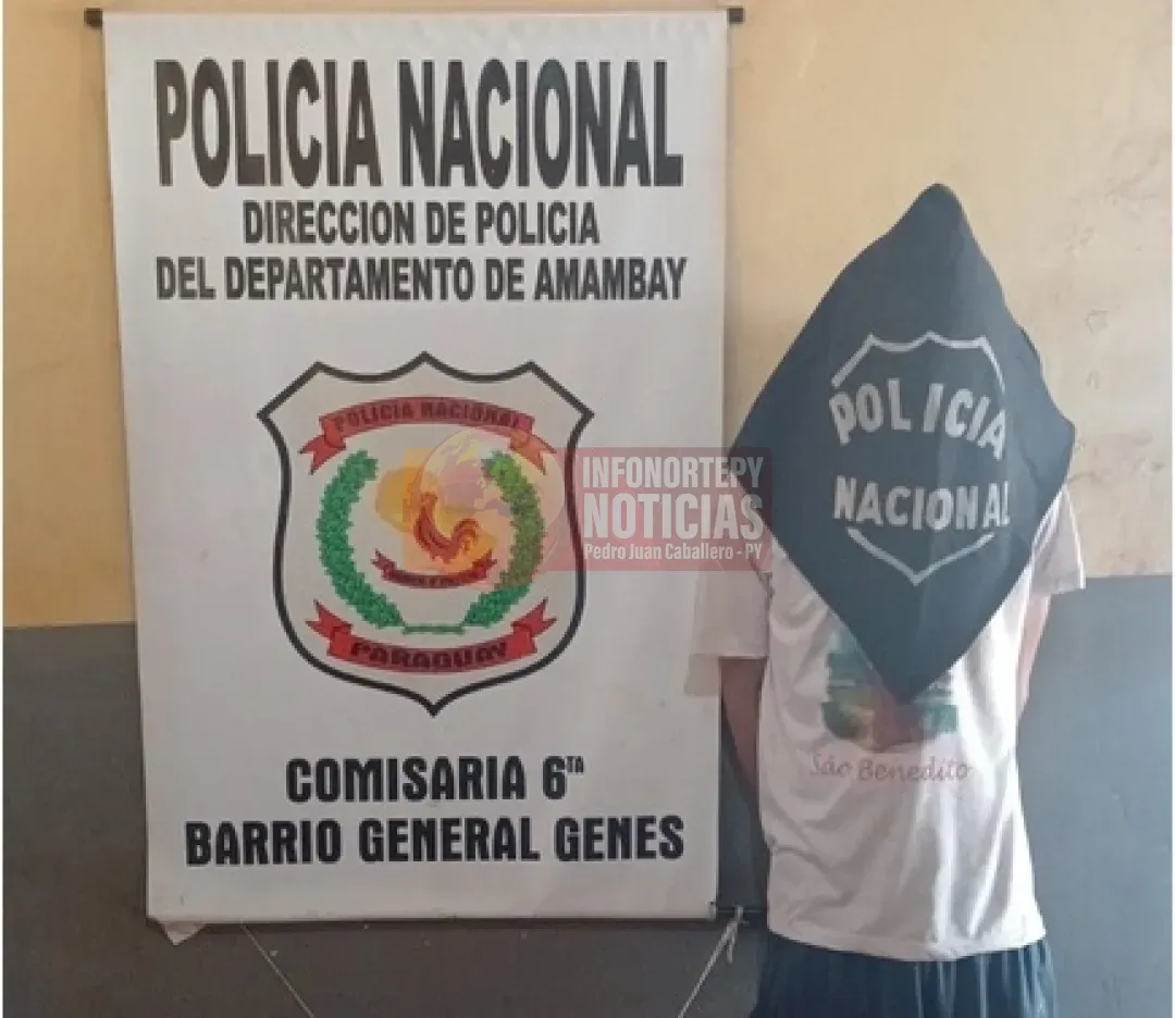Aprehenden a joven con varias denuncias por hurto agravado en Pedro Juan