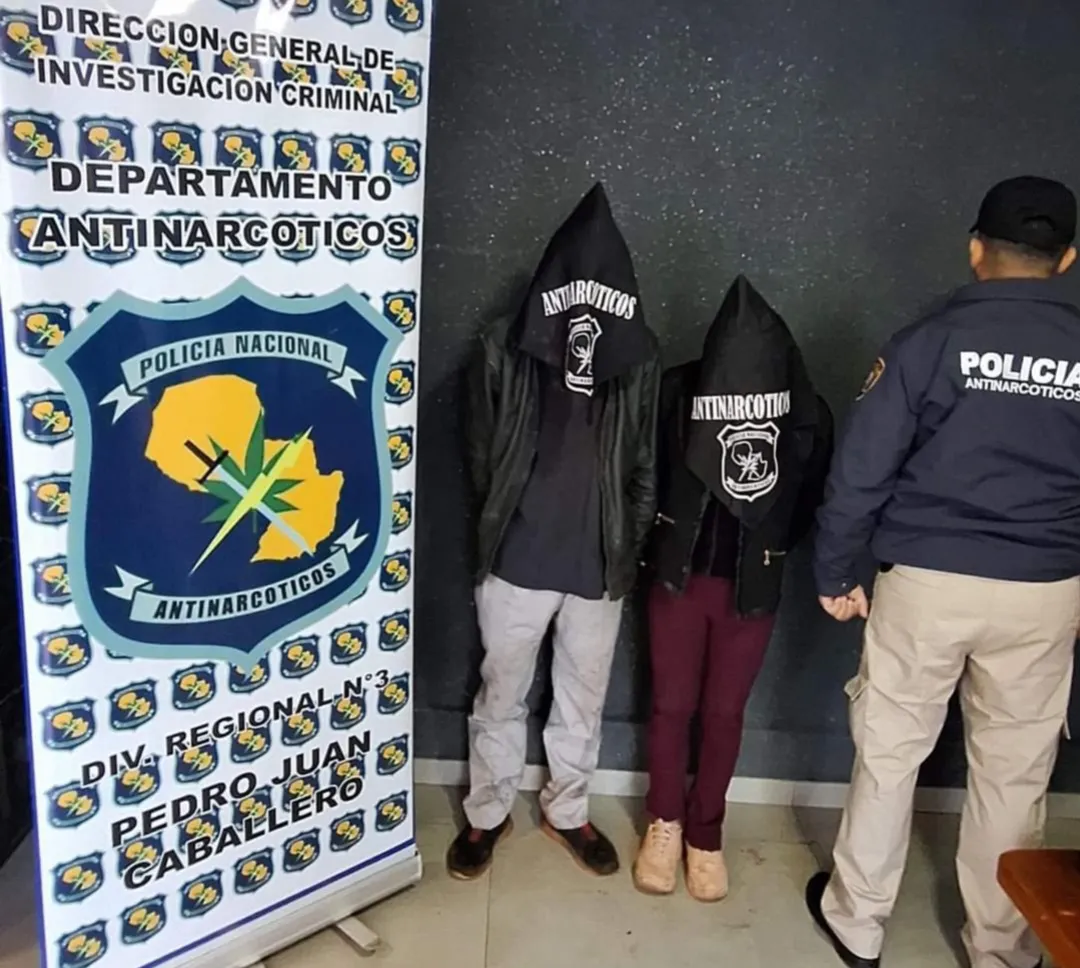 En allanamiento detienen a una pareja en Pedro Juan