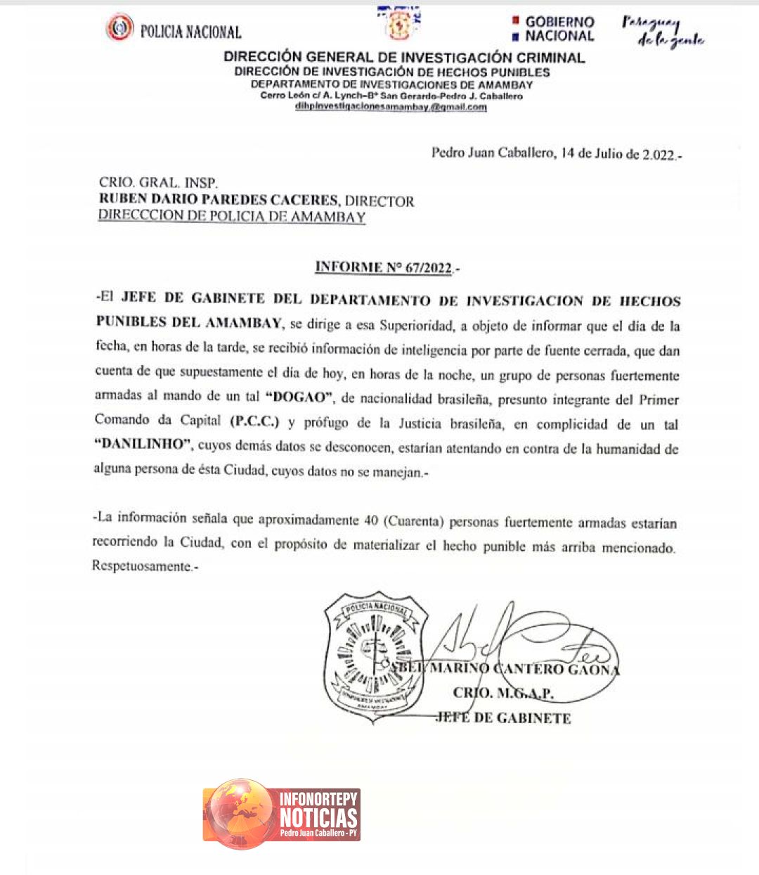 Alertan supuesto plan para atentar contra una autoridad en la frontera