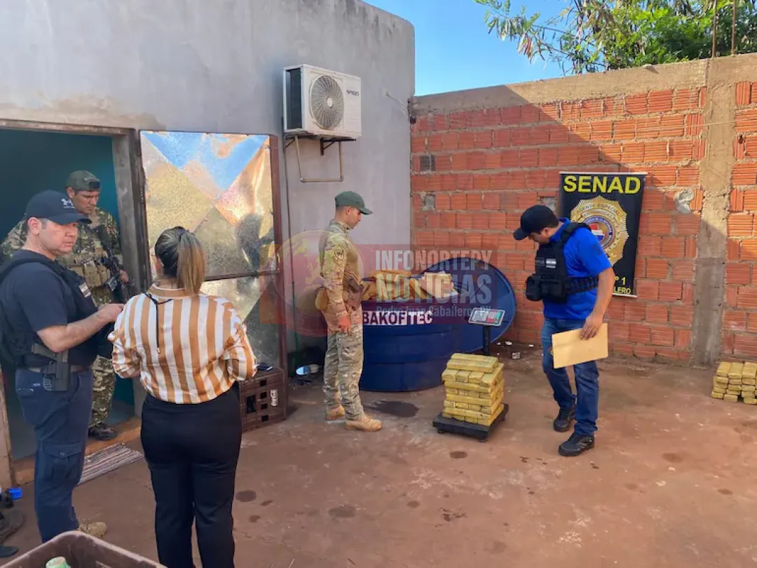 Allanan minimercado e incautan más de media tonelada de marihuana en Pedro Juan
