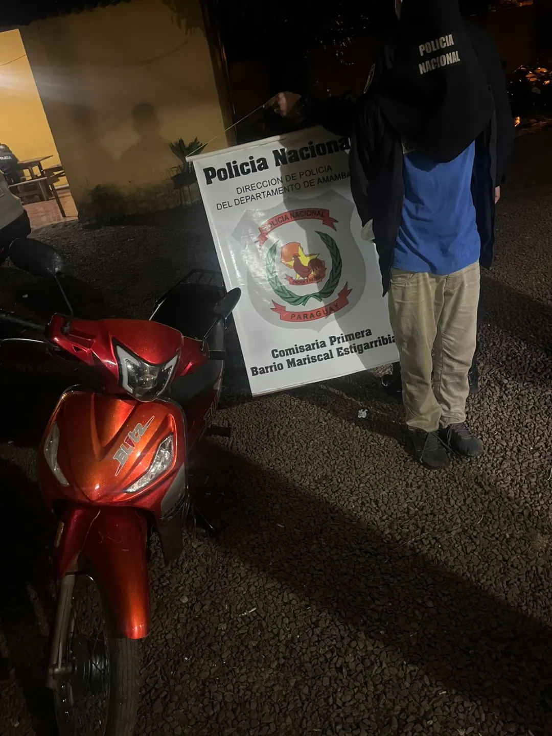 Ciudadanos detienen a supuesto ladrón de motocicletas en Pedro Juan