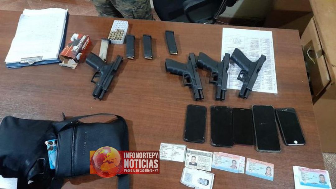 Detienen a cinco personas armadas en Pedro Juan