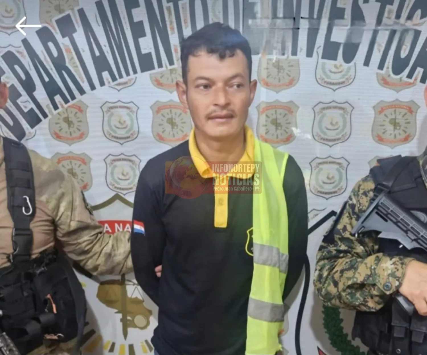 Detienen a hombre durante entrega vigilada por un caso de extorsión en Pedro Juan