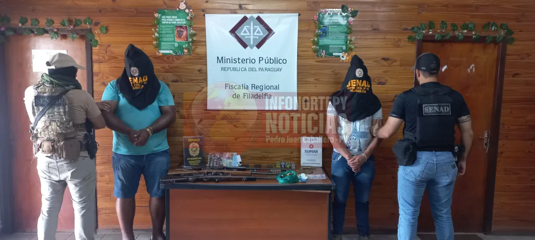 SENAD capturó a distribuidores de drogas y armas